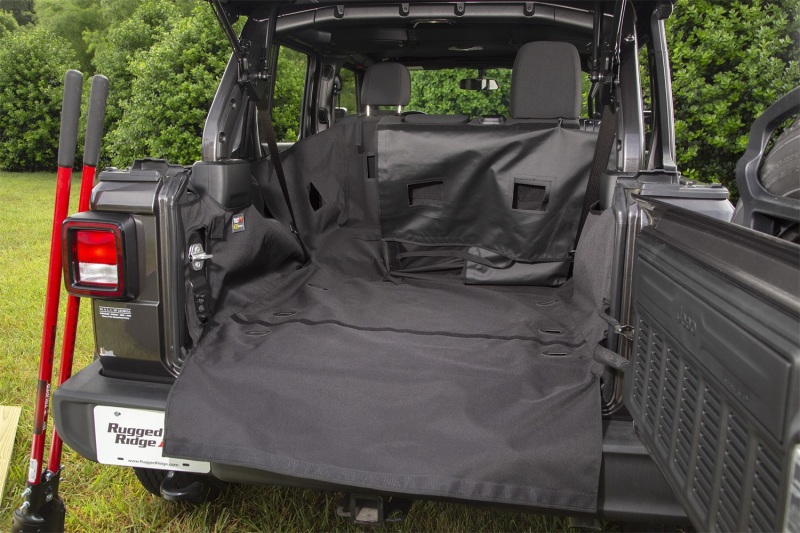 Jeep Wrangler Unlimited JLU Cargo Cover - Rear - Rugged Ridge - C3 - `18-`21